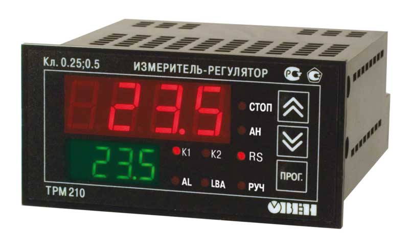 Измеритель ПИД-регулятор с интерфейсом RS-485 ОВЕН ТРМ210